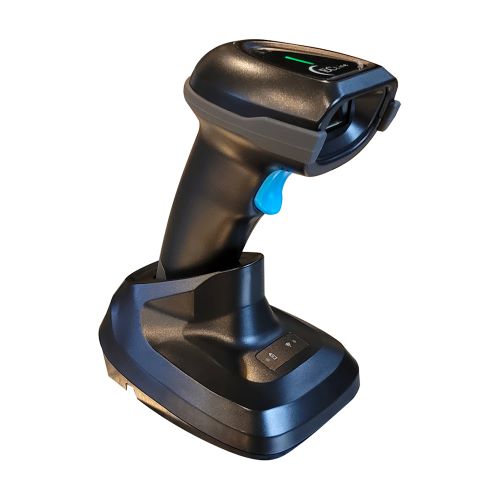 Lector Pistola Inalámbrico Miniprinter Termica EC-2D-8380BT-STAND | 1D, 2D, Incluye Base y Cable