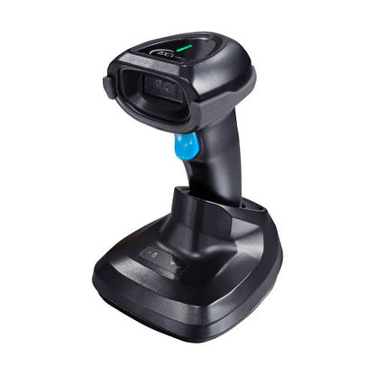 Lector Pistola Inalámbrico Miniprinter Termica EC-2D-8380BT-STAND | 1D, 2D, Incluye Base y Cable