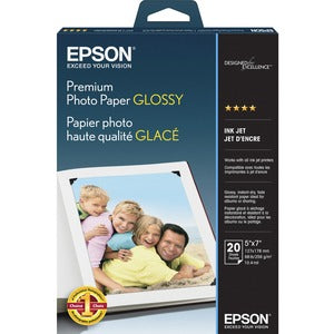 Papel Borderless Premium Glossy Photo 20 Hojas 5inx 7in