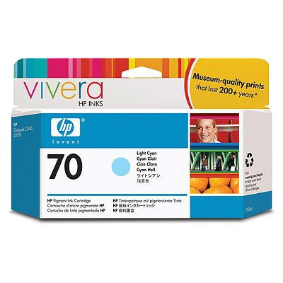 Tinta HP 70 C9390A | Cyan Claro 130ml, Amplio Formato