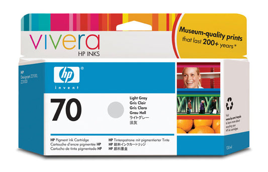 Tinta HP 70 C9451A | Gris Claro, 130ml para Amplio Formato
