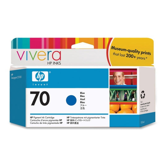 Hp 70 Pigmento Azul 130ml Tinta Amplio Formato C9458a