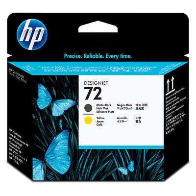 Cabezal de Impresión Hp 72 (c9384a) Inyección de Tinta - Negro Mate, Amarillo - Original - Empaque Unitario - 1 / Solamente - Inyección de Tinta - 1 / Solamente