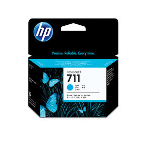 Cartucho de Tinta HP 711 CZ134A | Azul Ciánico, Empaque Múltiple 3/Paq