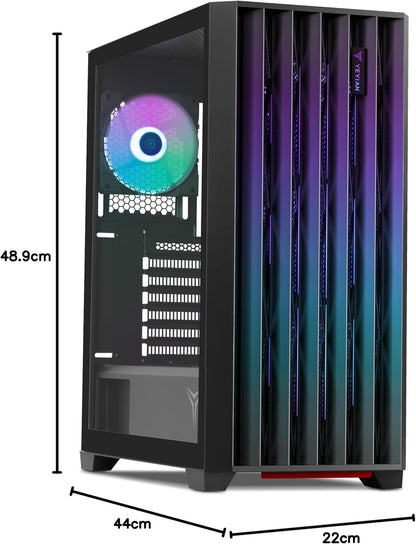 Gabinete Gamer Xzeal XZGAIRRGBW | Micro ATX, 4 Ventiladores ARGB, Cristal Templado Blanco