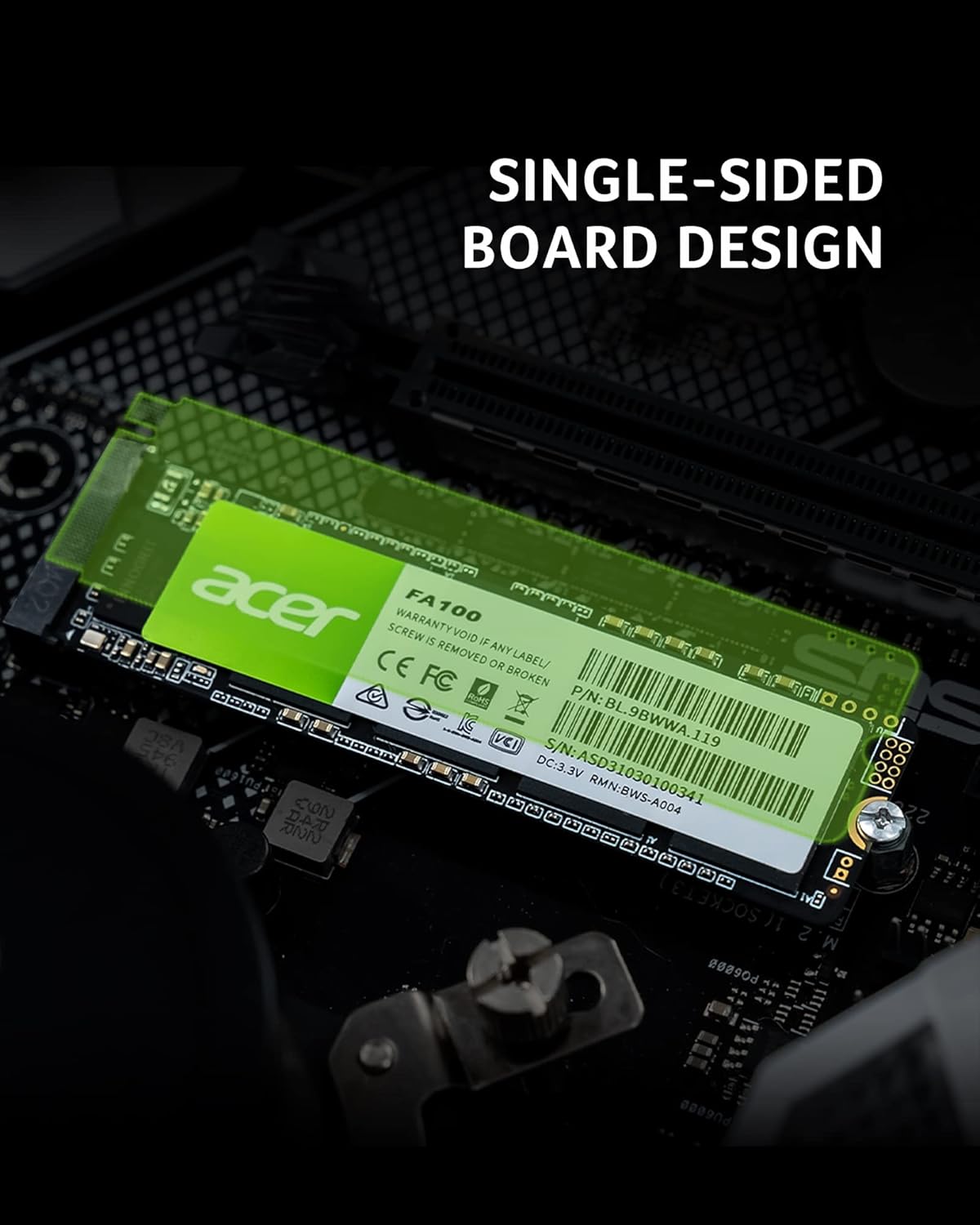 SSD Acer FA100 | 1TB, Lectura 550 MB/s