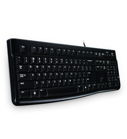 Teclado Logitech K120 | Conexión USB, Diseño Ergonómico