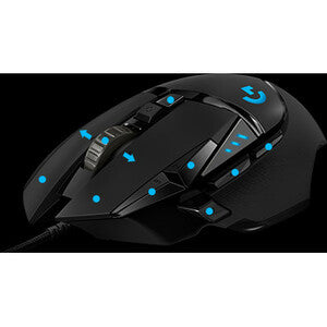 Mouse Gamer Logitech G502 Hero | Sensor HERO 16K, Iluminación RGB, 11 Botones Programables