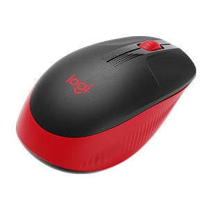 Mouse Inalámbrico Logitech M190 | Ambidiestro, Tamaño Regular, Color Rojo