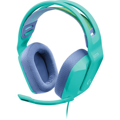 Auriculares de Gaming Logitech G335 Cableado Sobre la Oreja Estéreo - Menta - Binaural - Cerrado - 36ohm - 20hz a 20khz - Cardioid, Uni Direccional Micrófono - MINI-PHONE (3.5mm)