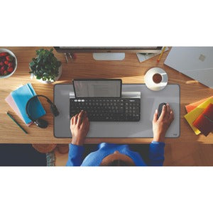 Alfombra de Escritorio Logitech 956-000047 | Gris Medio, Superficie Antideslizante