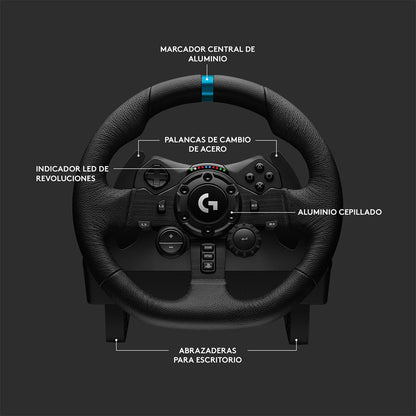 Volante Logitech G923 Racing Wheel | Force Feedback, Compatible con PS5 y PC