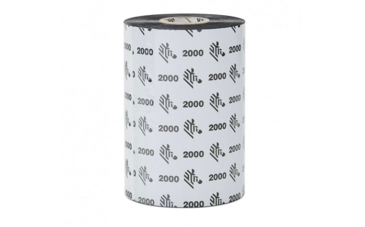 Zebra 1 Ribbon Cera 102mmx450m (4.02inx1476ft), 2000; Standard, 25MM (1in) Core; Tabletop