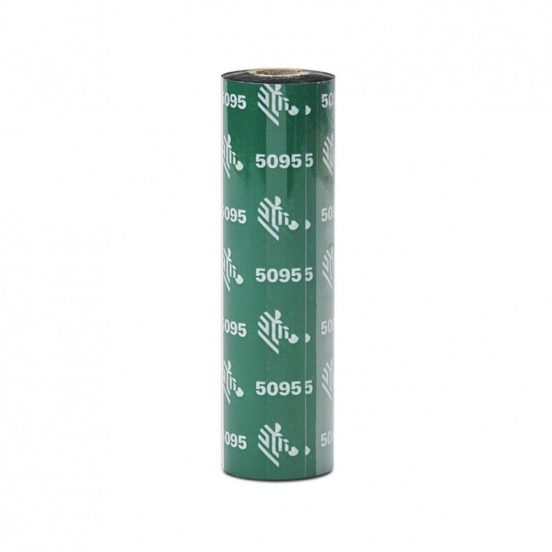 Zebra1 Ribbon Resina 110mmx74m (4.33inx242ft), 5095; High Performance, 12MM (0.5in) Core, Desktop
