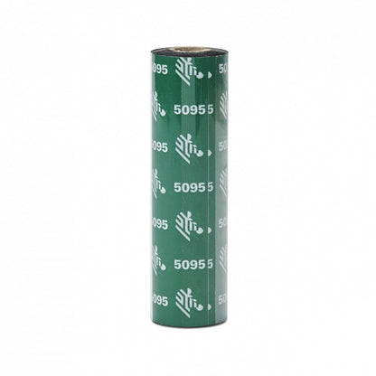 Zebra1 Ribbon Resina 110mmx74m (4.33inx242ft), 5095; High Performance, 12MM (0.5in) Core, Desktop