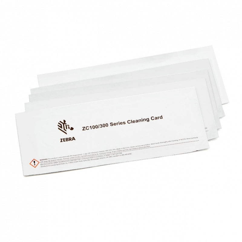 Kit de Tarjetas de Limpieza Zebra 105999-311-01 | Compatible con ZC 100/300, 5 Tarjetas