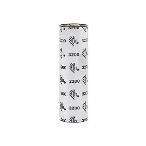 Zebra Ribbon Cera Resina110mmx74m (4.33inx242ft), 3200; High Performance, 12MM (0.5in) Core, Desktop