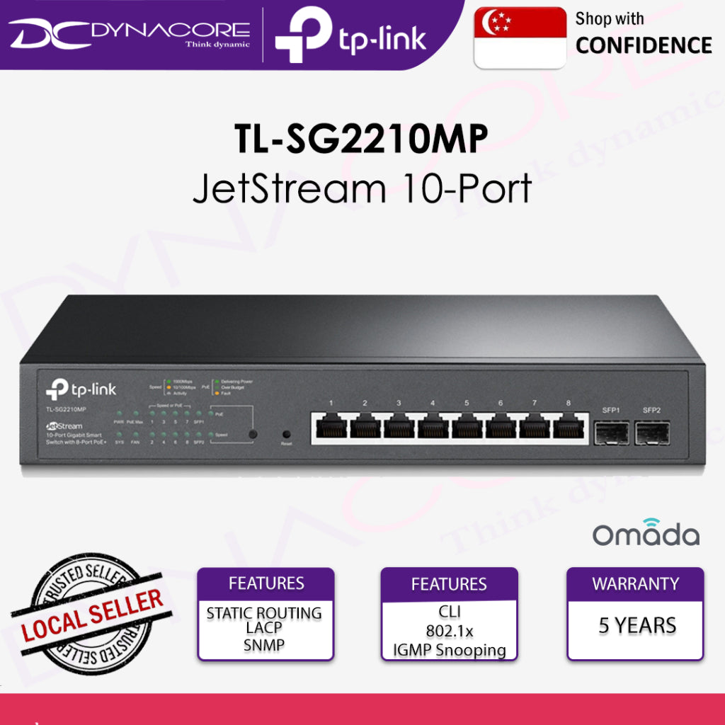 Switch TP-Link SG2210MP | 10 Puertos Gigabit, Gestión Inteligente