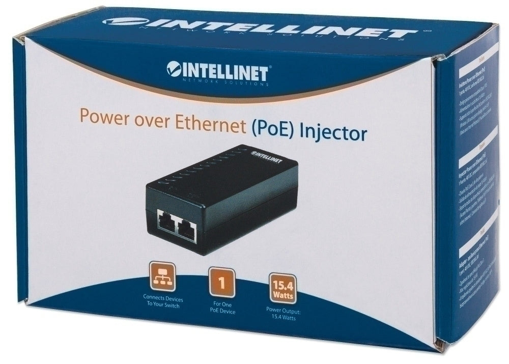 Inyector Poe Intellinet 524179 | 15.4W, 1x 10/100Base-T Puerto