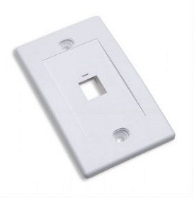Tapa de Pared Faceplate Placa 1 Puerto Blanco