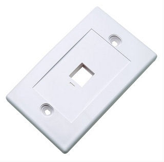 Tapa de Pared Faceplate Placa 1 Puerto Blanco