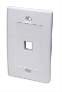 Tapa de Pared Faceplate Placa 1 Puerto Blanco