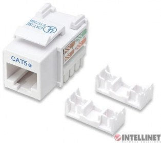 Jack RJ45 Intellinet 210355 | Keystone Cat5e, Impacto Blanco