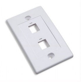Tapa de Pared Intellinet 163293 | Placa 2 Puertos, Color Blanco