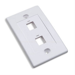 Tapa de Pared Intellinet 163293 | Placa 2 Puertos, Color Blanco