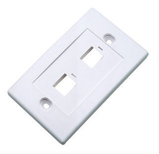 Tapa de Pared Intellinet 163293 | Placa 2 Puertos, Color Blanco
