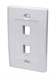 Tapa de Pared Intellinet 163293 | Placa 2 Puertos, Color Blanco