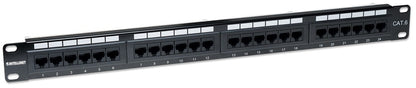 Panel de Parcheo Intellinet 520959 | 24 Puertos RJ-45, Montaje Rack 19" 1U