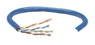 Bobina de Cable Utp Cat5e Cca Solida 305m 24 Awg Azul - Extremo Secundario: 1 X Bare Wire - 24 Awg - Azul