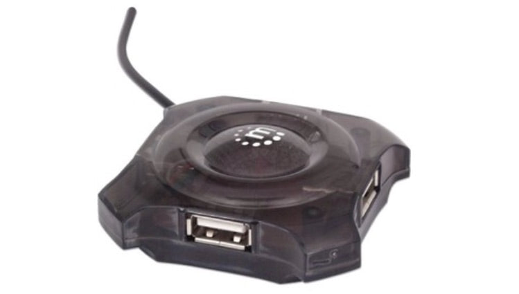 Hub USB Intellinet 162272 | 4 Puertos USB 2.0, Compatible con PC y Mac