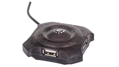 Hub USB Intellinet 162272 | 4 Puertos USB 2.0, Compatible con PC y Mac