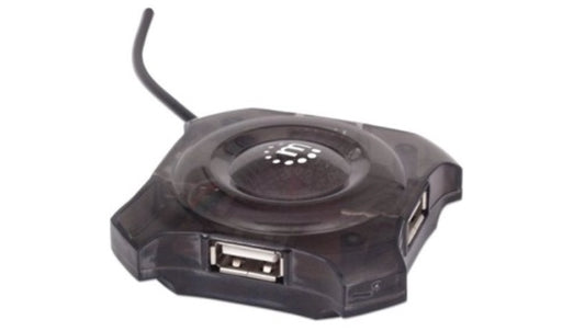 Hub USB Intellinet 162272 | 4 Puertos USB 2.0, Compatible con PC y Mac