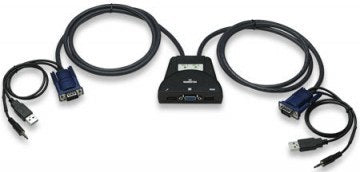 KVM Switch Intellinet 151245 | 2 Computadoras, Resolución 1920x1440, 4 USB
