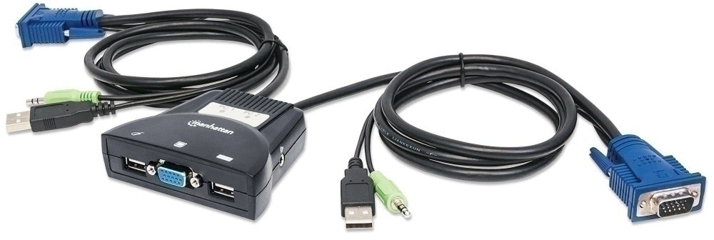 KVM Switch Intellinet 151245 | 2 Computadoras, Resolución 1920x1440, 4 USB