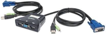 KVM Switch Intellinet 151245 | 2 Computadoras, Resolución 1920x1440, 4 USB