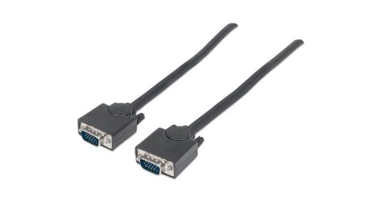 Cable SVGA para Monitor Resolucion 1360 X 768 1.8m Negro - Extremo Secundario: 1 X 15-PIN HD-15 - Male - Cable Divisor - Apantallado - Níquel Conector Chapado - 28 Awg - Negro