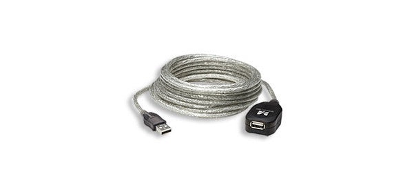 Manhattan Cable USB V2.0 Ext. Activa 4.9m - Cable For Computadora de Escritorio - 480mbit/s - Cable de Extensión - Plata