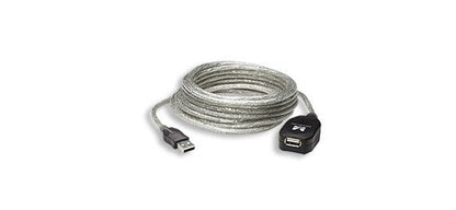 Manhattan Cable USB V2.0 Ext. Activa 4.9m - Cable For Computadora de Escritorio - 480mbit/s - Cable de Extensión - Plata