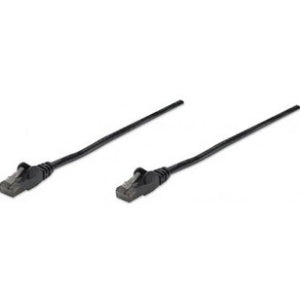 Intellinet Cable Patch Cat 6, 0.5m( 1.5f) Utp Negr - Cable For Conmutador, Módem, Router, Panel de Conexión, Enchufe de Pared, Dispositivo de Red - 1gbit/s - Cable de Conexión - Oro Contacto Chapado