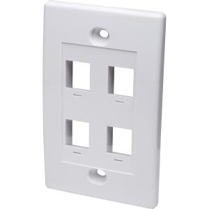 Tapa Faceplate Intellinet 163316 | 4 Perforaciones, Montaje Empotrado