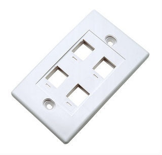Tapa Faceplate Intellinet 163316 | 4 Perforaciones, Montaje Empotrado