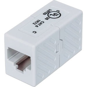 Cople RJ45-RJ45 Cat6 Modular Utp Red Blanco - 1 X RJ-45 Network Female - Oro Contacto - Blanco