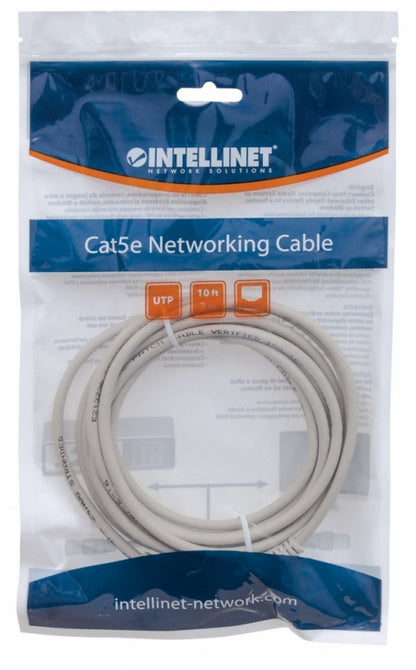 Intellinet Cable de Red Patch Cat6 Rj45 1.5m (5 Ft.) Gris - Extremo Secundario: 1 X RJ-45 Network - Male - 1gbit/s - Cable de Conexión - Oro Conector Chapado - Oro Contacto Chapado - Gris