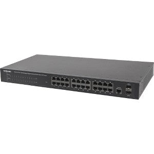 Switch Administrable Por Web Gigabit Ethernet de 24 Puertos Poe+ y 2 Puertos Sfp - Intellinet