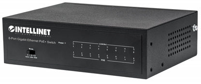 Switch PoE+ Intellinet 561204 | 8 Puertos Gigabit, Alimentación a través de Ethernet