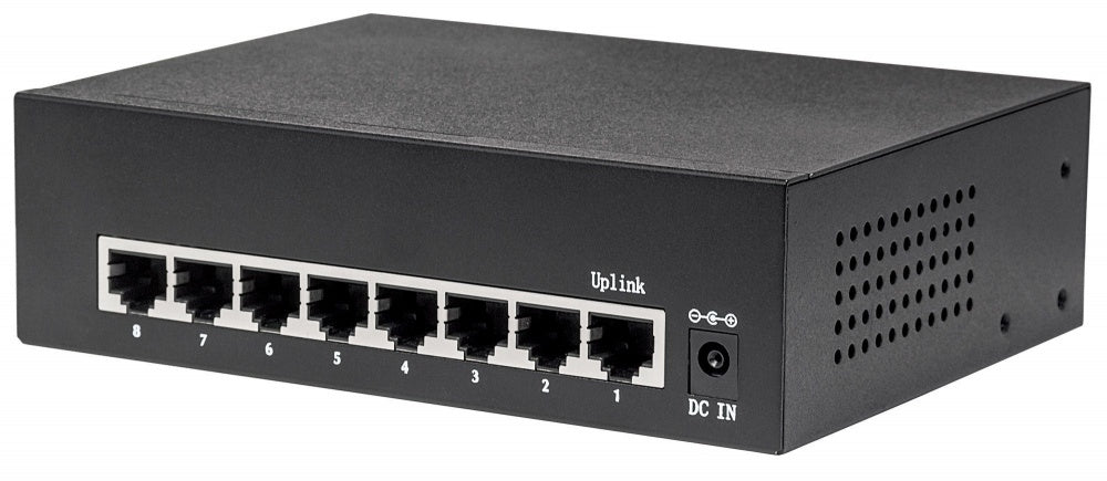 Switch PoE+ Intellinet 561204 | 8 Puertos Gigabit, Alimentación a través de Ethernet